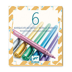 Djeco - 6 metallic markers