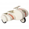 Metal scooter with sidecar, white Metal scooter with sidecar, white