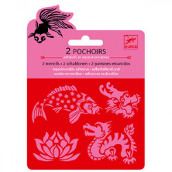 Djeco - Small stencils, Asia