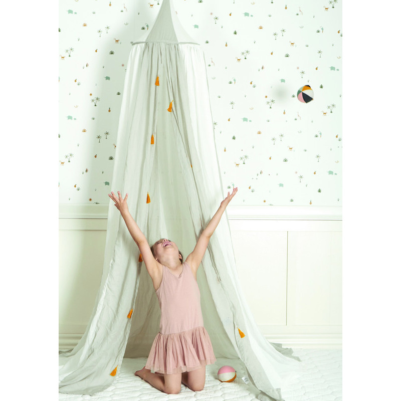 Roommate - Canopy, stripped grey/white