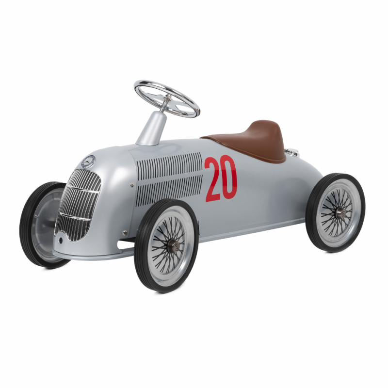 Rider Mercedes-Benz W 25 Silver Arrow.